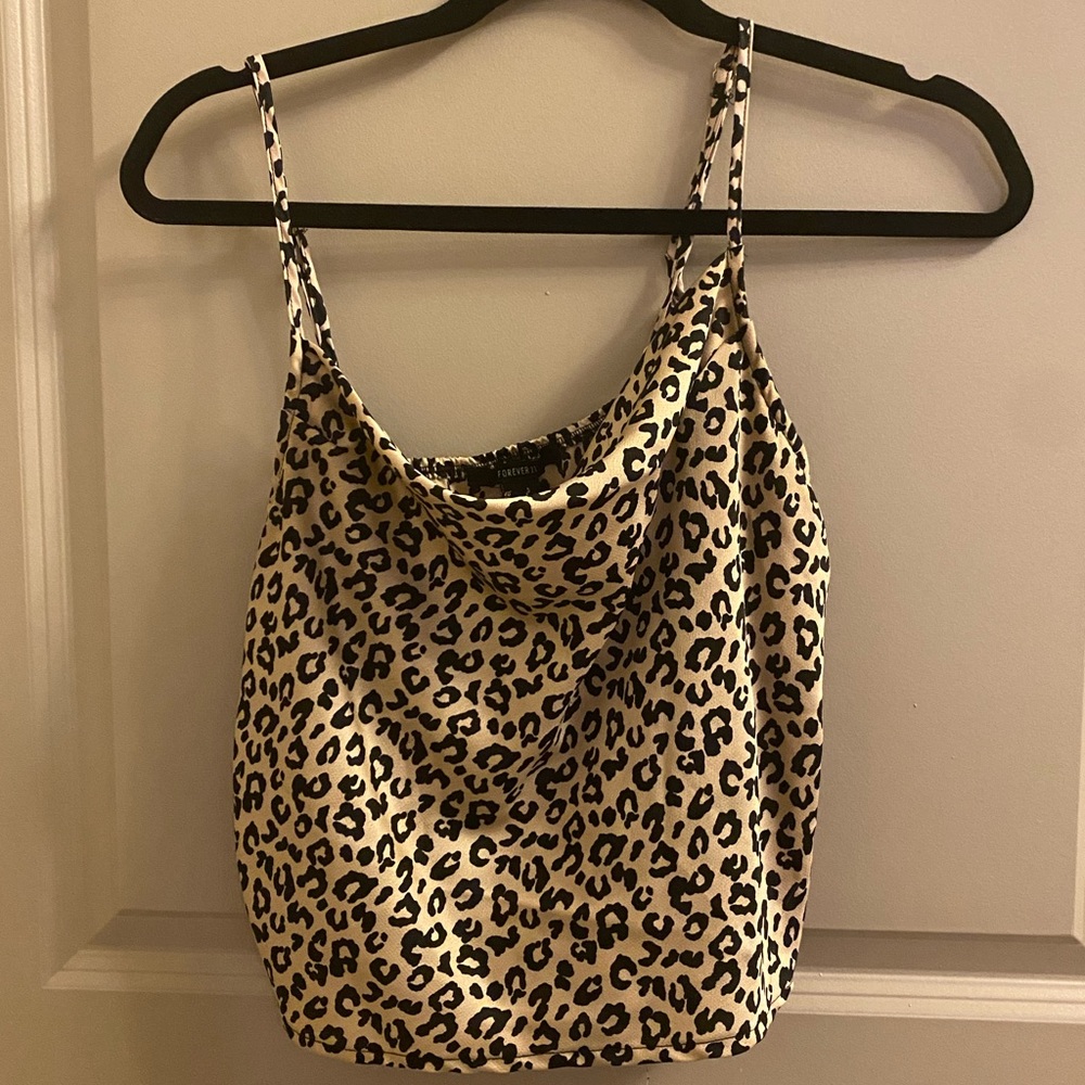 Cheetah print crop top